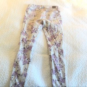 American Eagle Floral Jeans